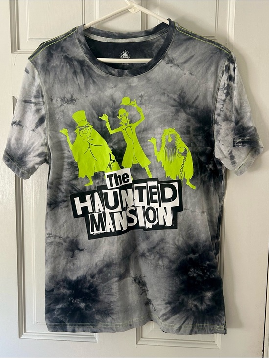 Disney Tops - Disney Haunted Mansion Neon Green Graphic Tie-Dye Tee